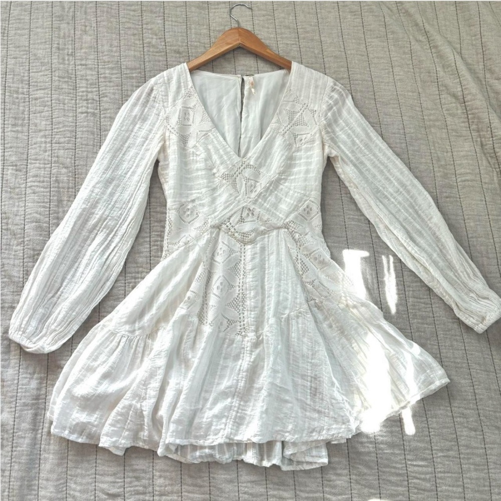 Free People White Mini Dress